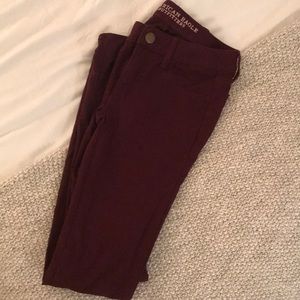 American Eagle Maroon/dark purple Jegging